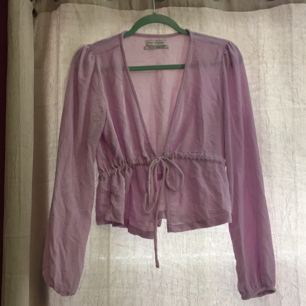 Urban Outfitters velvet bright purple top